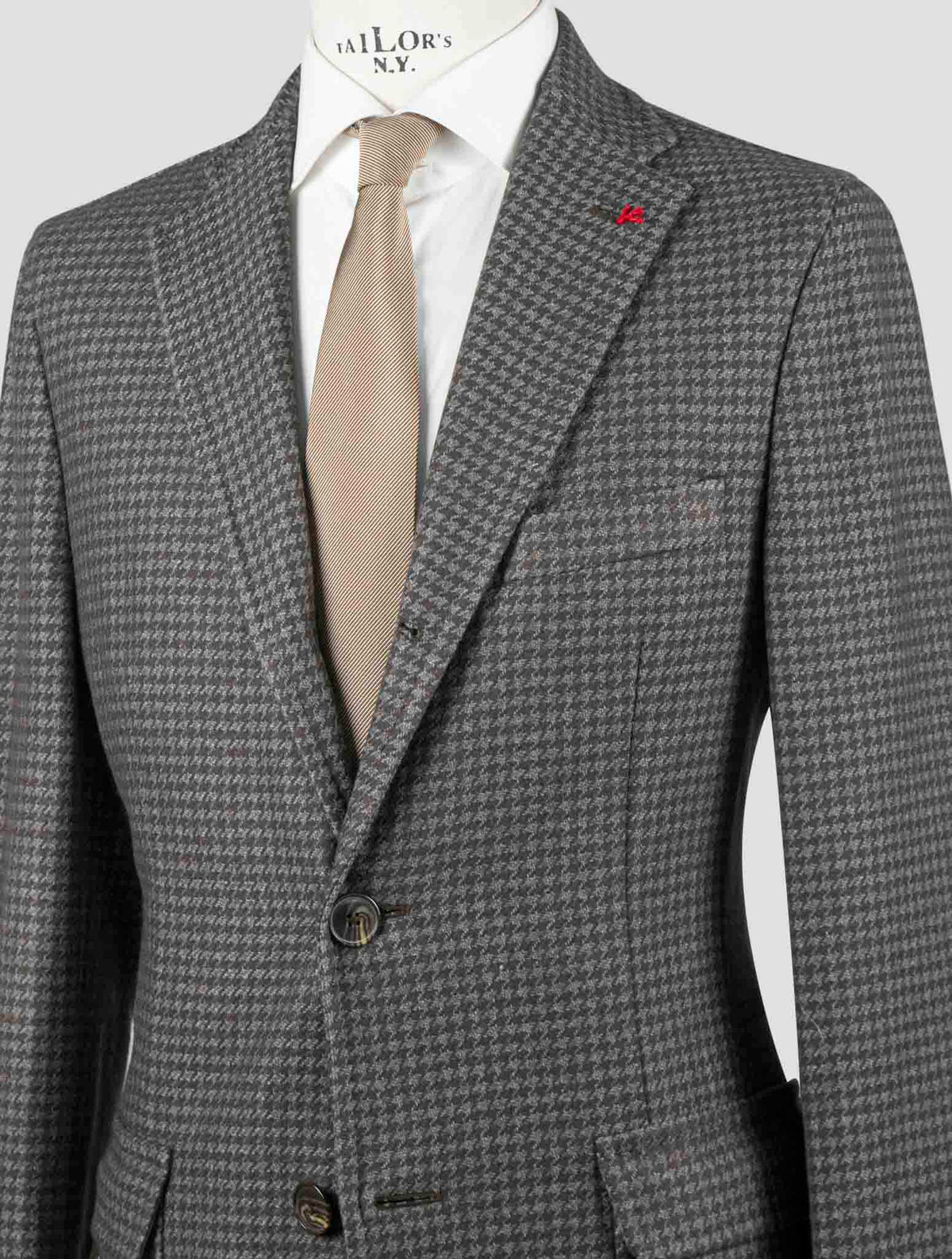 Isaia Gray Wool Pa Overcoat