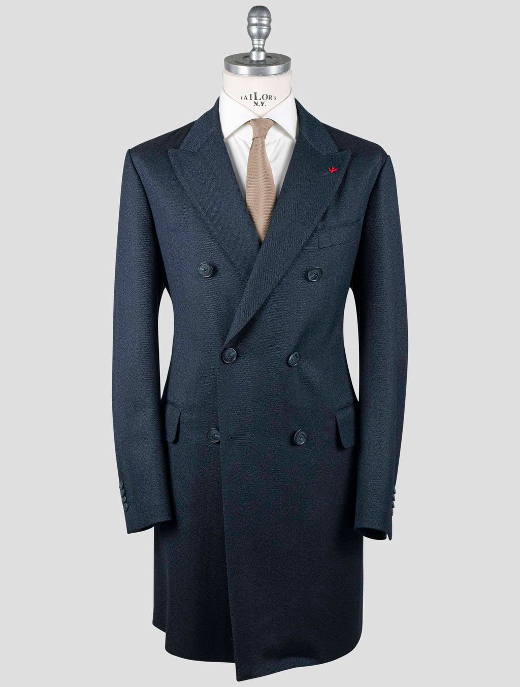 Isaia Isaia Blue Wool Cashmere Overcoat Blue