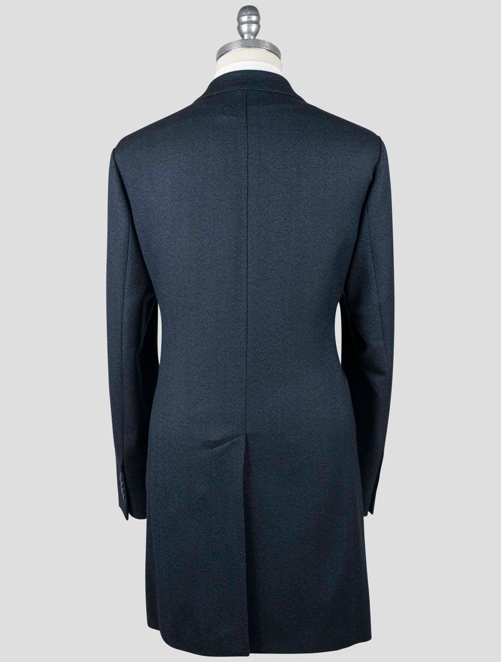 Isaia Blue Wool Cashmere Overcoat