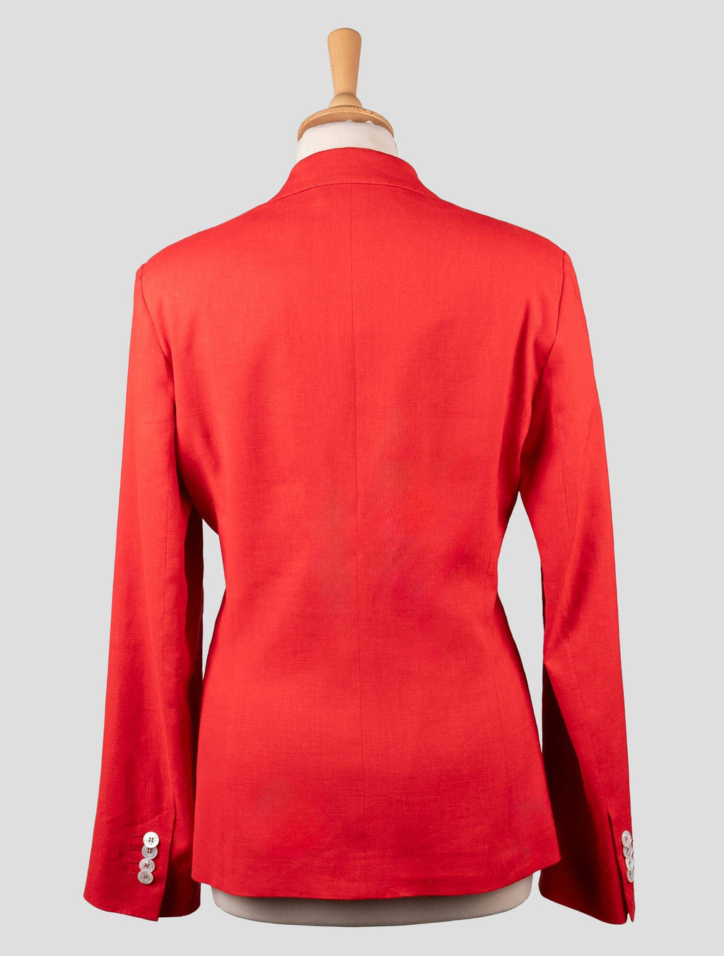 Kiton Red Linen Viscose Ea Suit