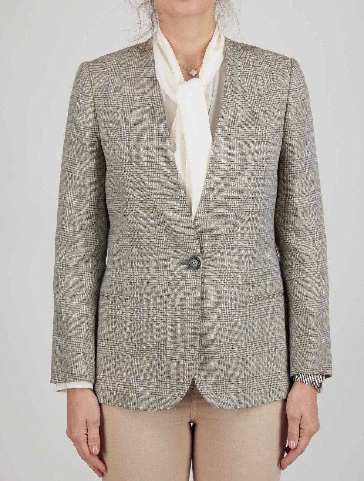 Kiton Multicolor Linen Cashmere Silk Blazer