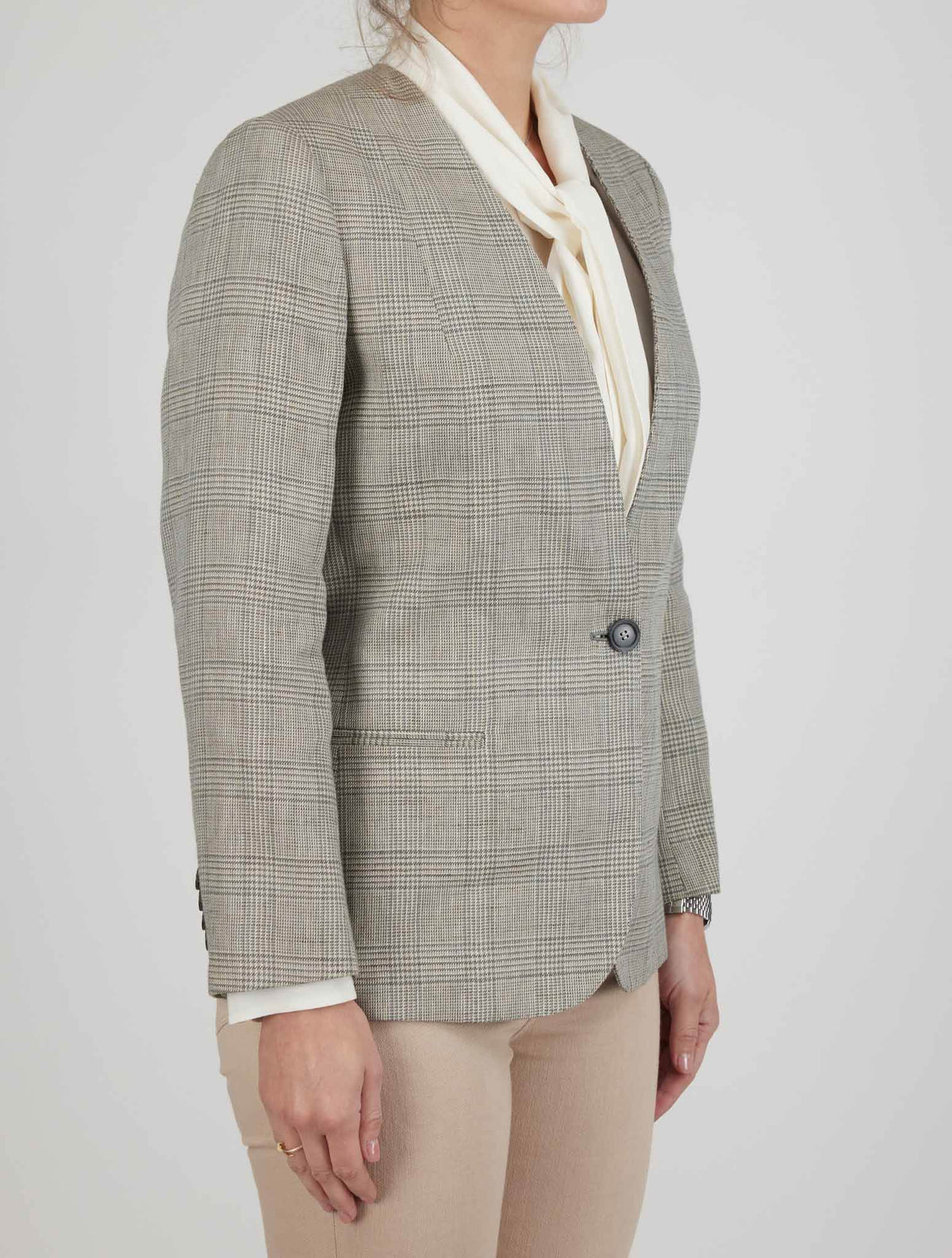 Kiton Kiton Multicolor Linen Cashmere Silk Blazer Multicolor 001