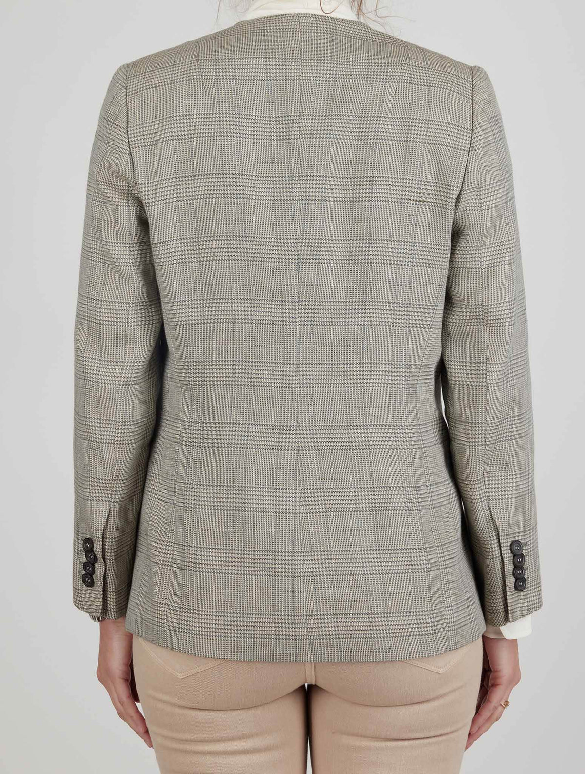 Kiton Multicolor Linen Cashmere Silk Blazer