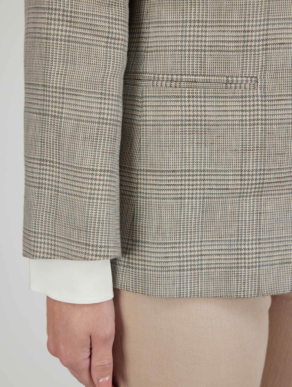Kiton Multicolor Linen Cashmere Silk Blazer