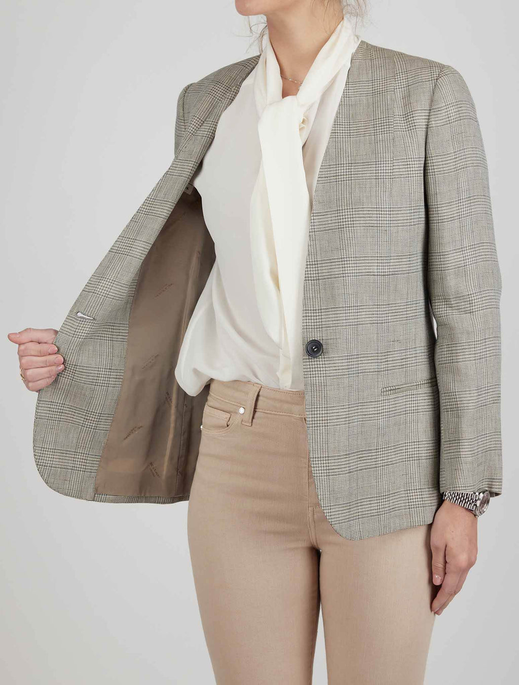 Kiton Multicolor Linen Cashmere Silk Blazer