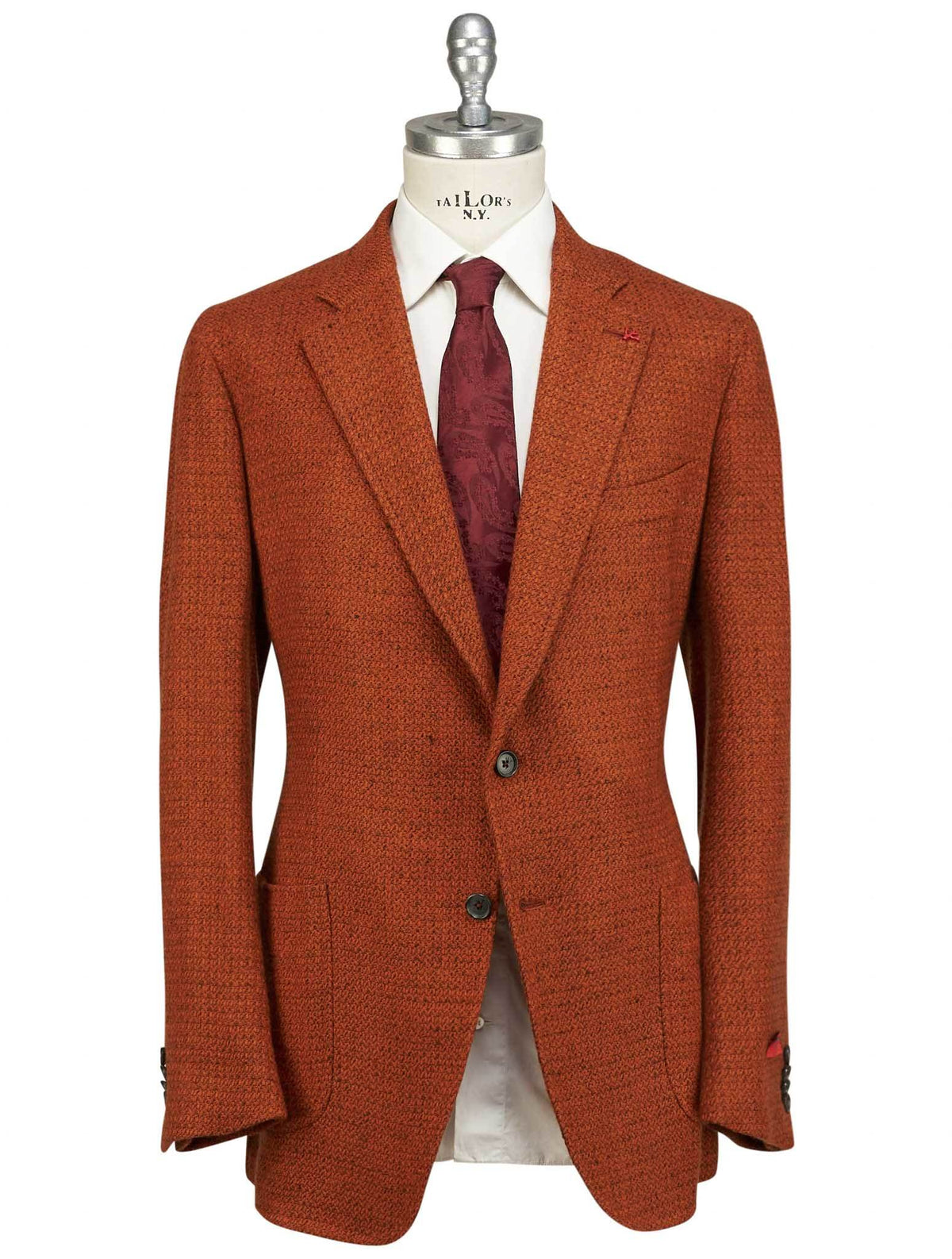 Isaia Orange Cashmere Vicuna Ea Blazer