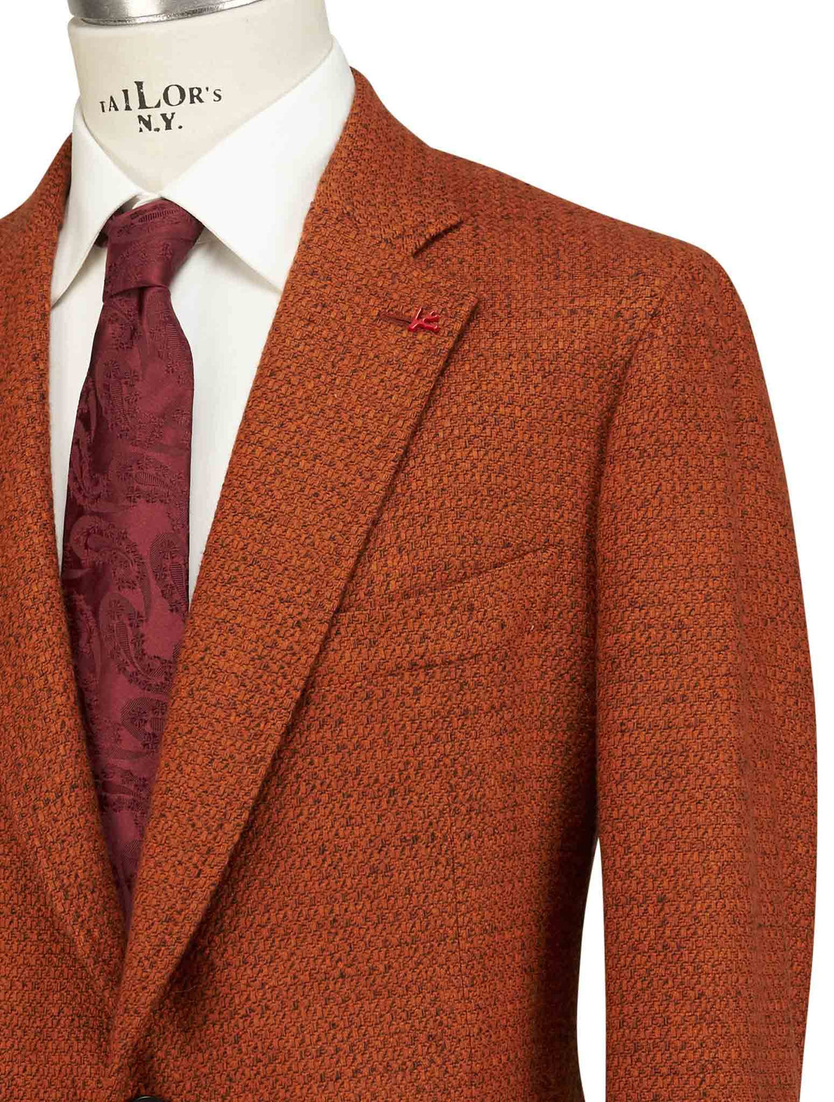 Isaia Orange Cashmere Vicuna Ea Blazer