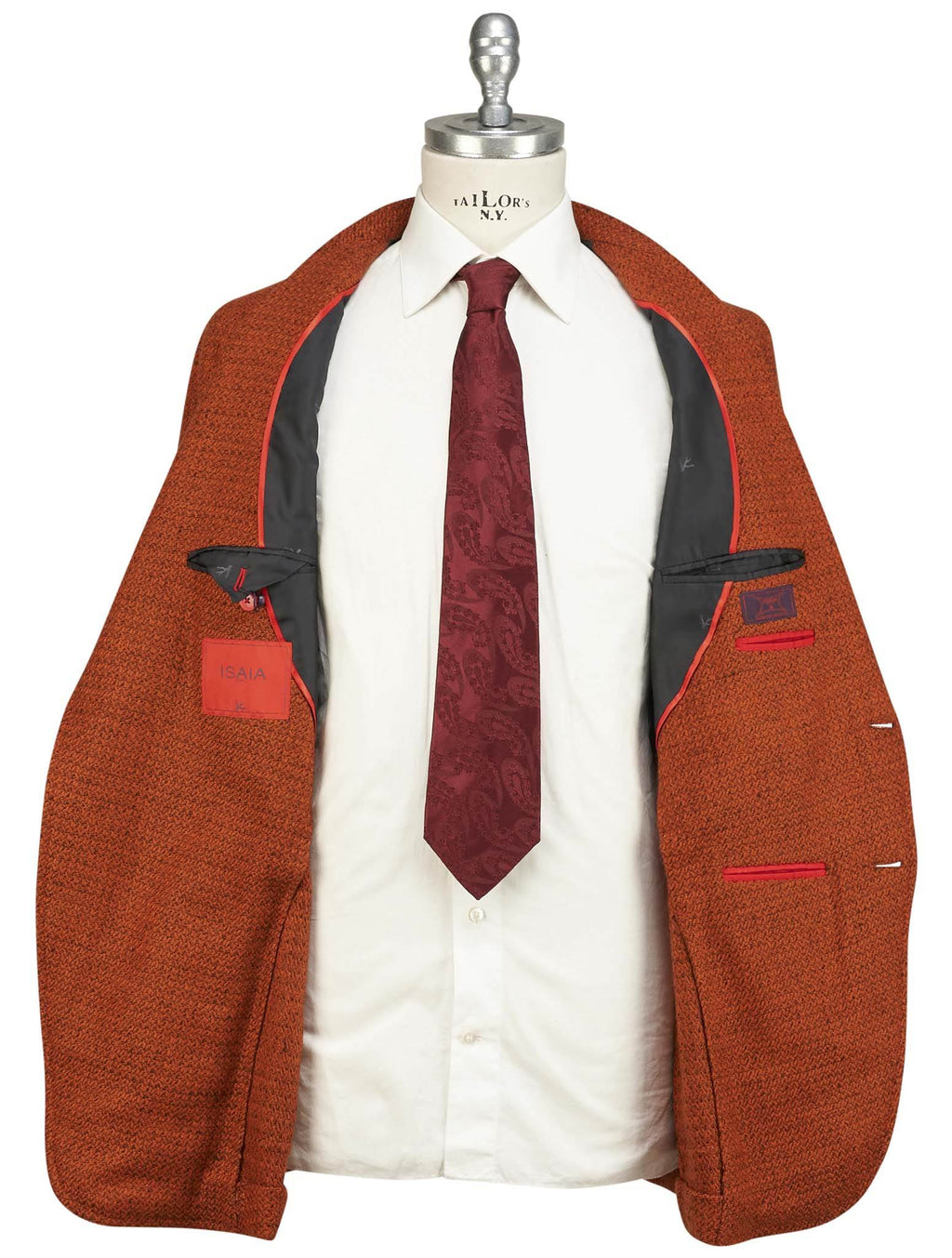 Isaia Orange Cashmere Vicuna Ea Blazer