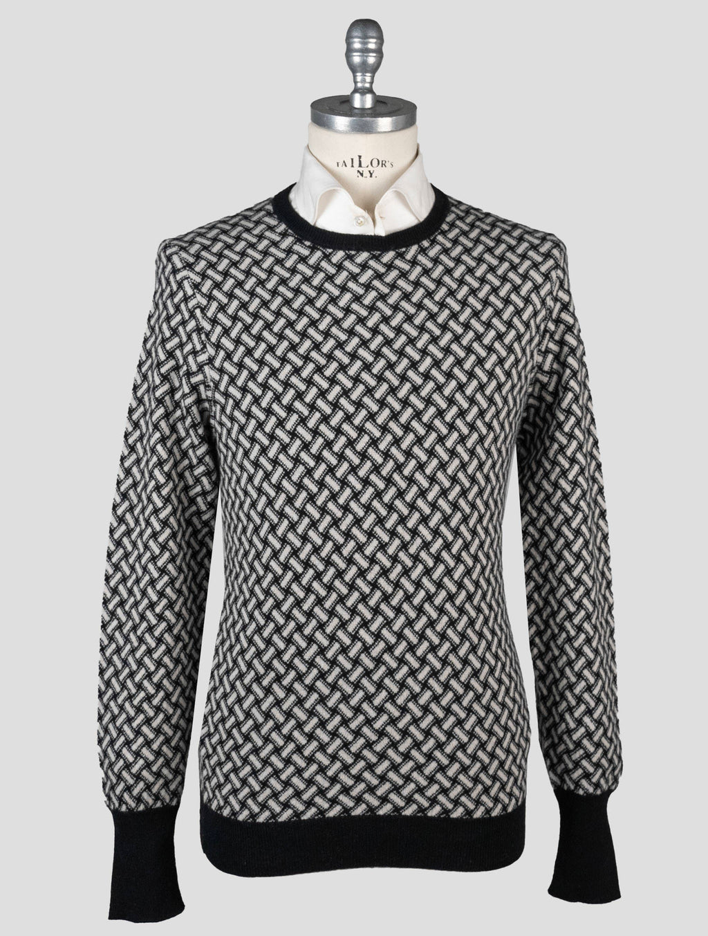 Drumohr Drumohr Black Gray Cashmere Sweater Crewneck Black / Gray 000