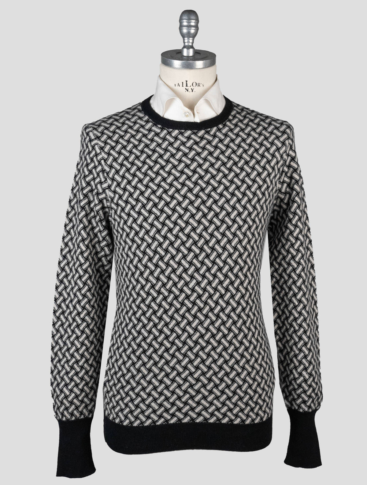 Drumohr Drumohr Black Gray Cashmere Sweater Crewneck Black / Gray 000