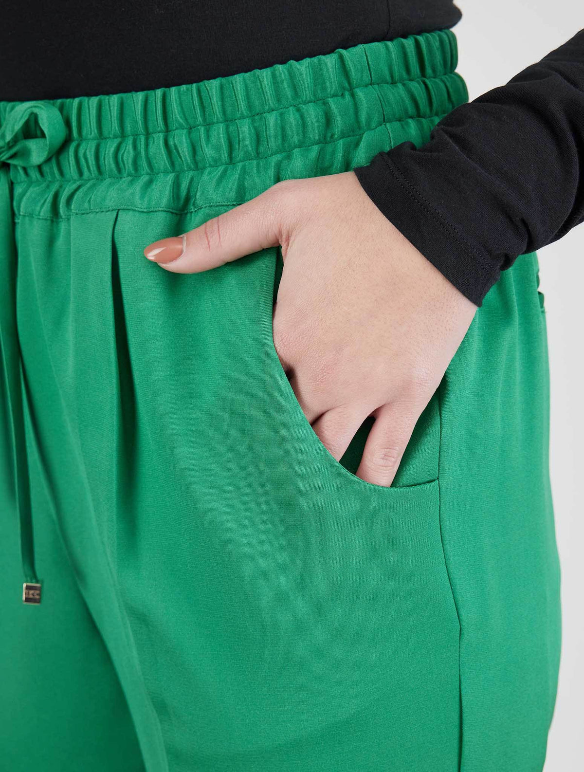Kiton Green Silk Ea Pants