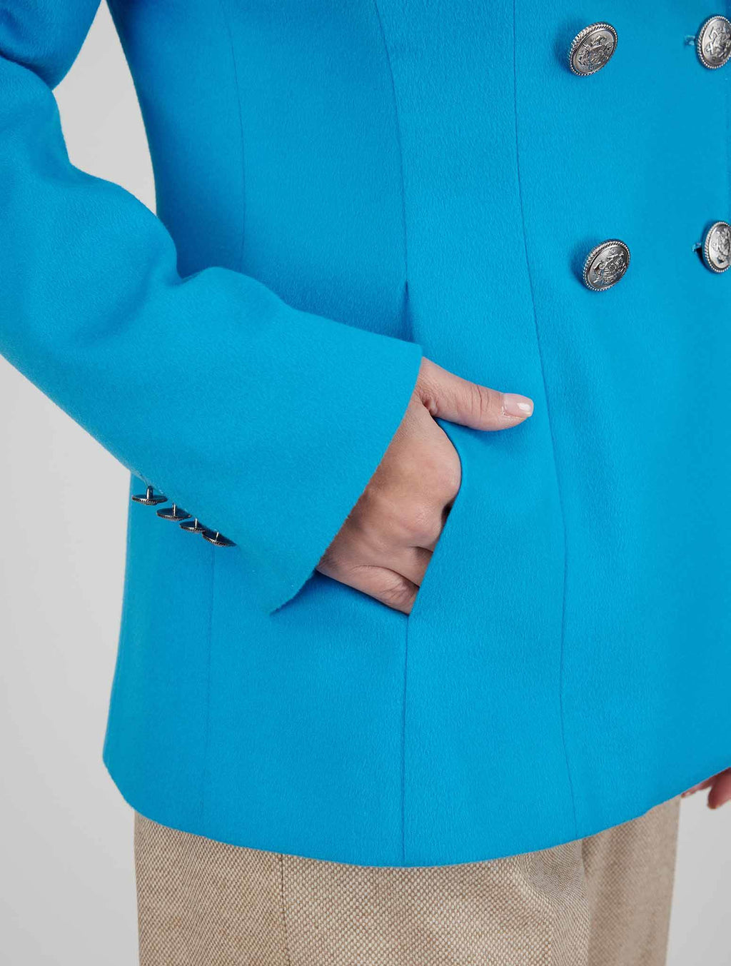 Kiton Light Blue Cashmere Blazer