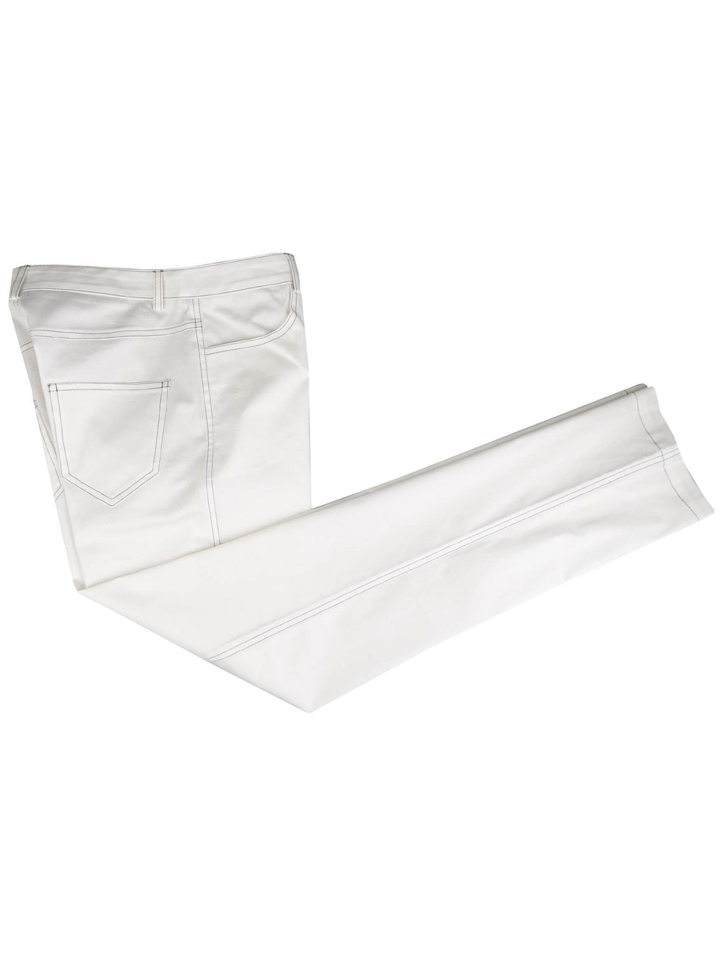 Kiton White Cotton Ea Jeans