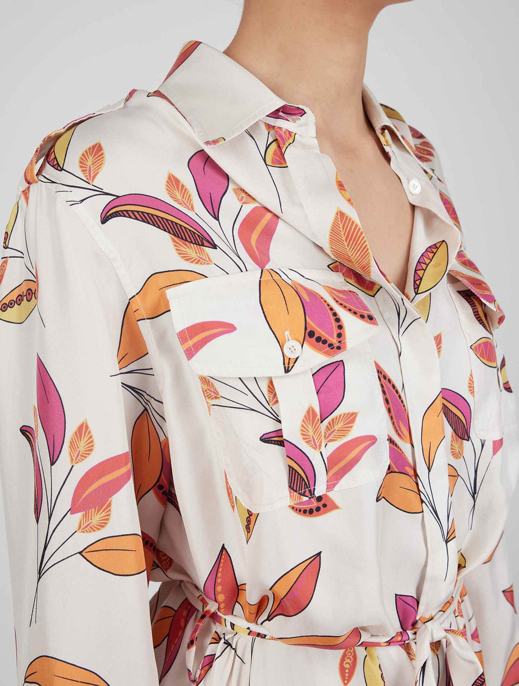 Kiton Multicolor Linen Dress