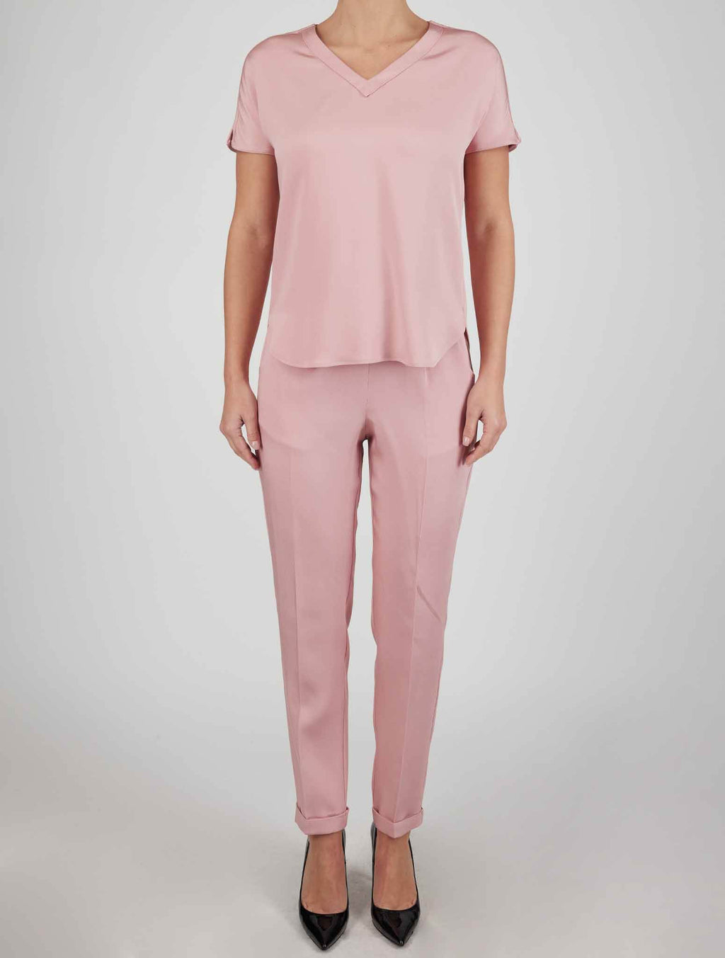 Kiton Pink Silk Ea Shirt + Pants