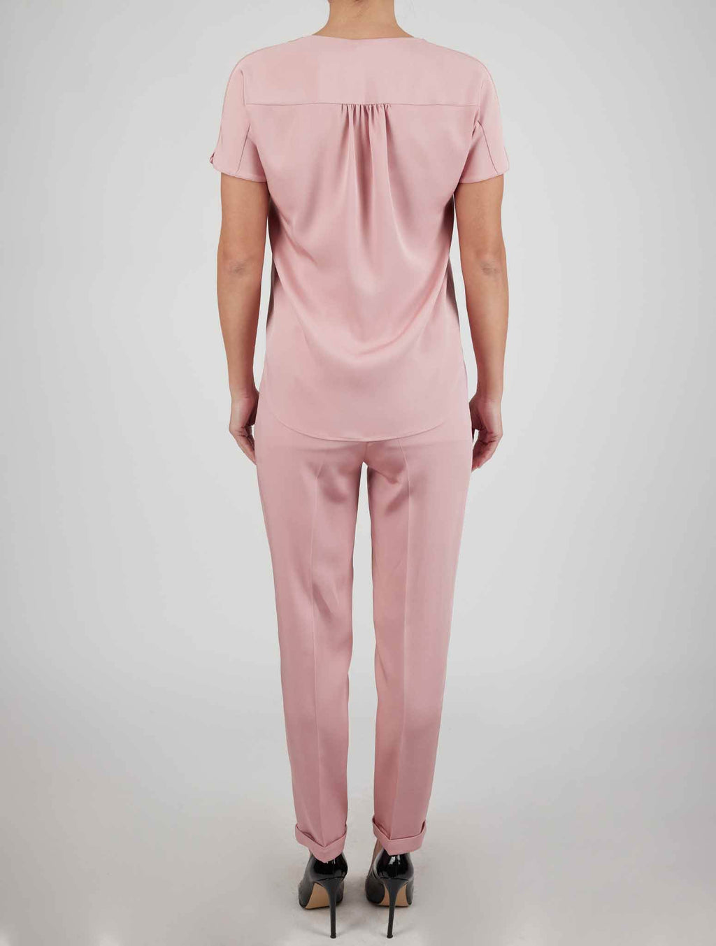 Kiton Pink Silk Ea Shirt + Pants