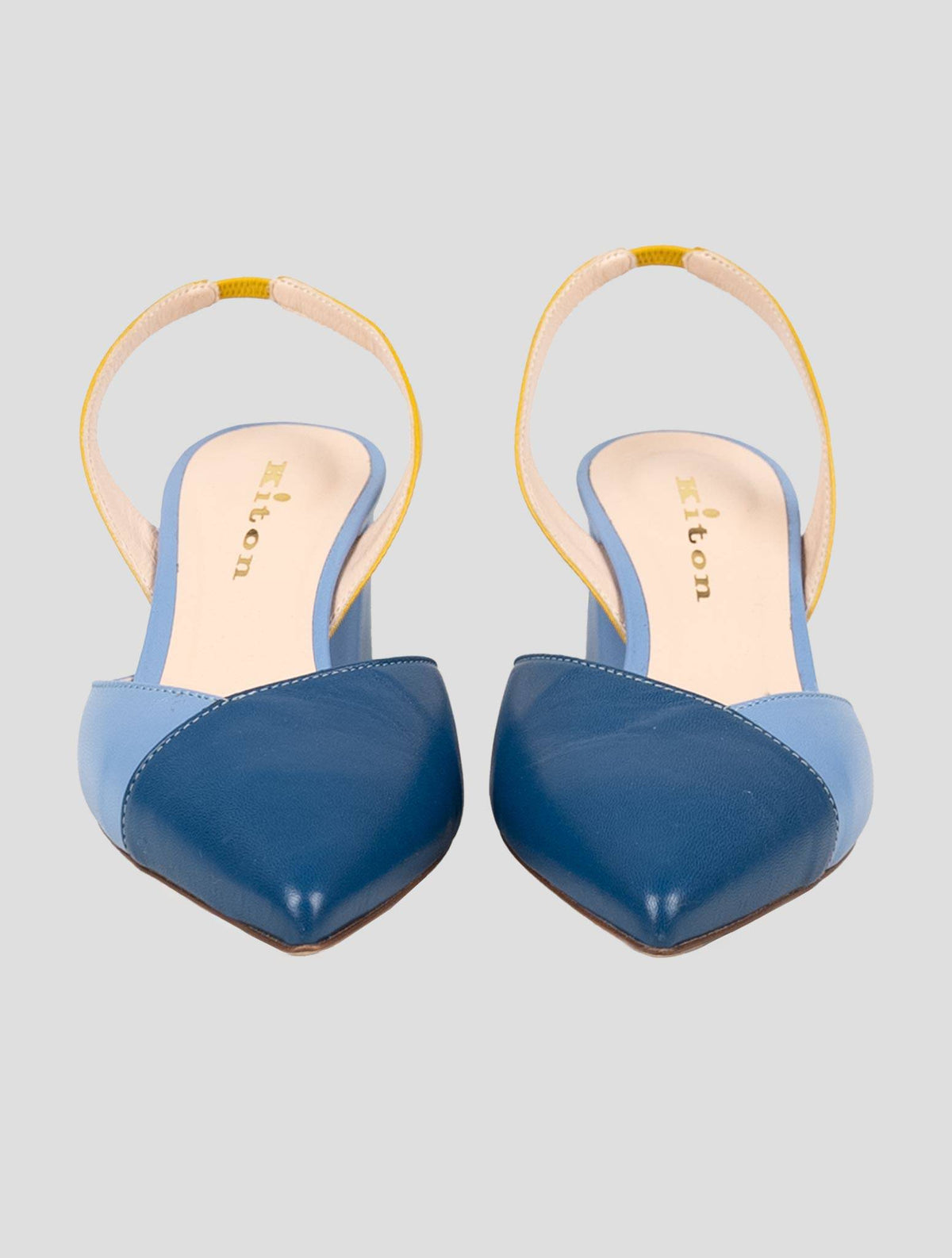 Kiton Kiton Light Blue Leather Slingback Light Blue 001