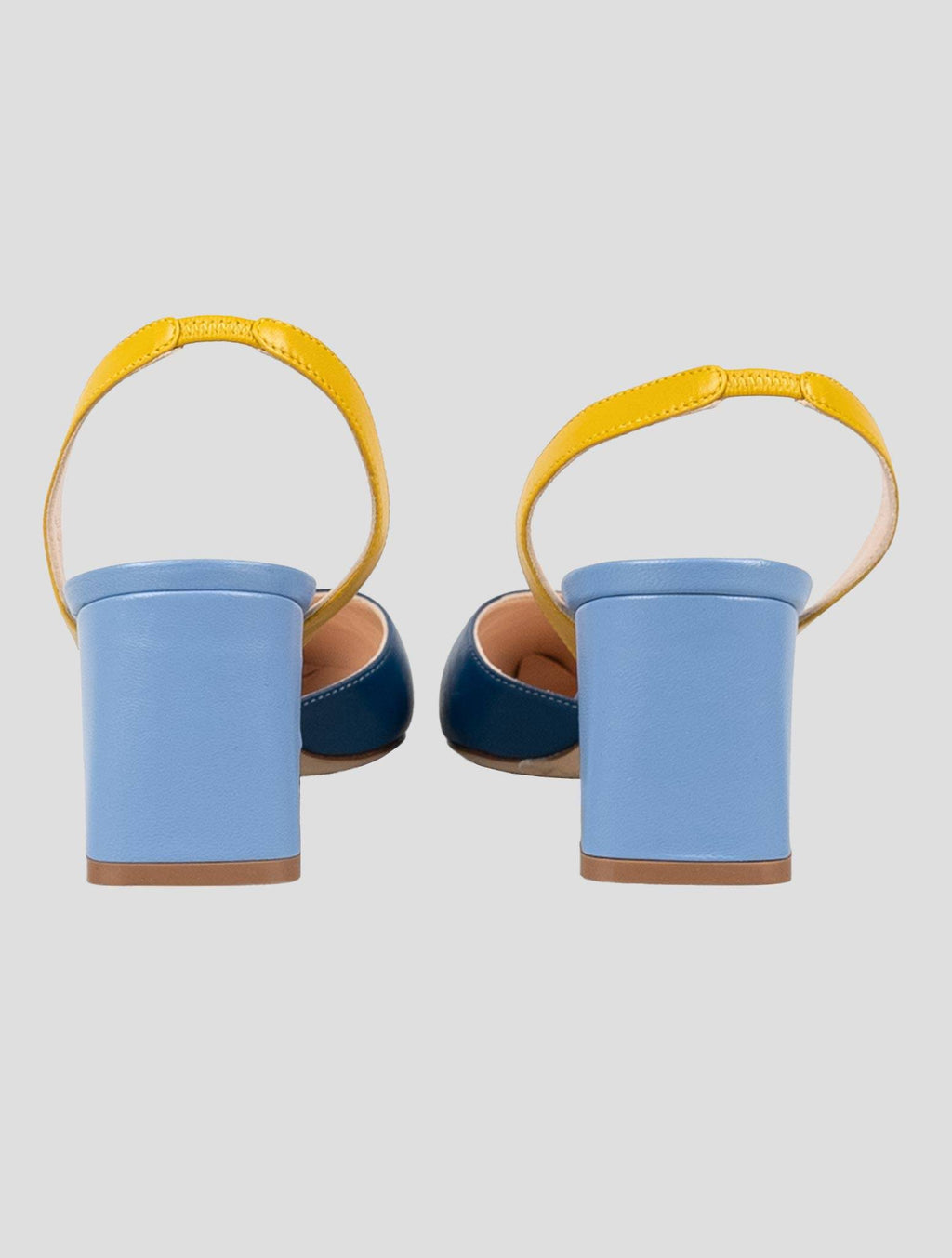 Kiton Light Blue Leather Slingback
