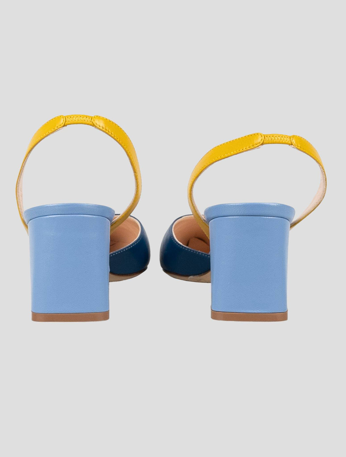 Kiton Light Blue Leather Slingback