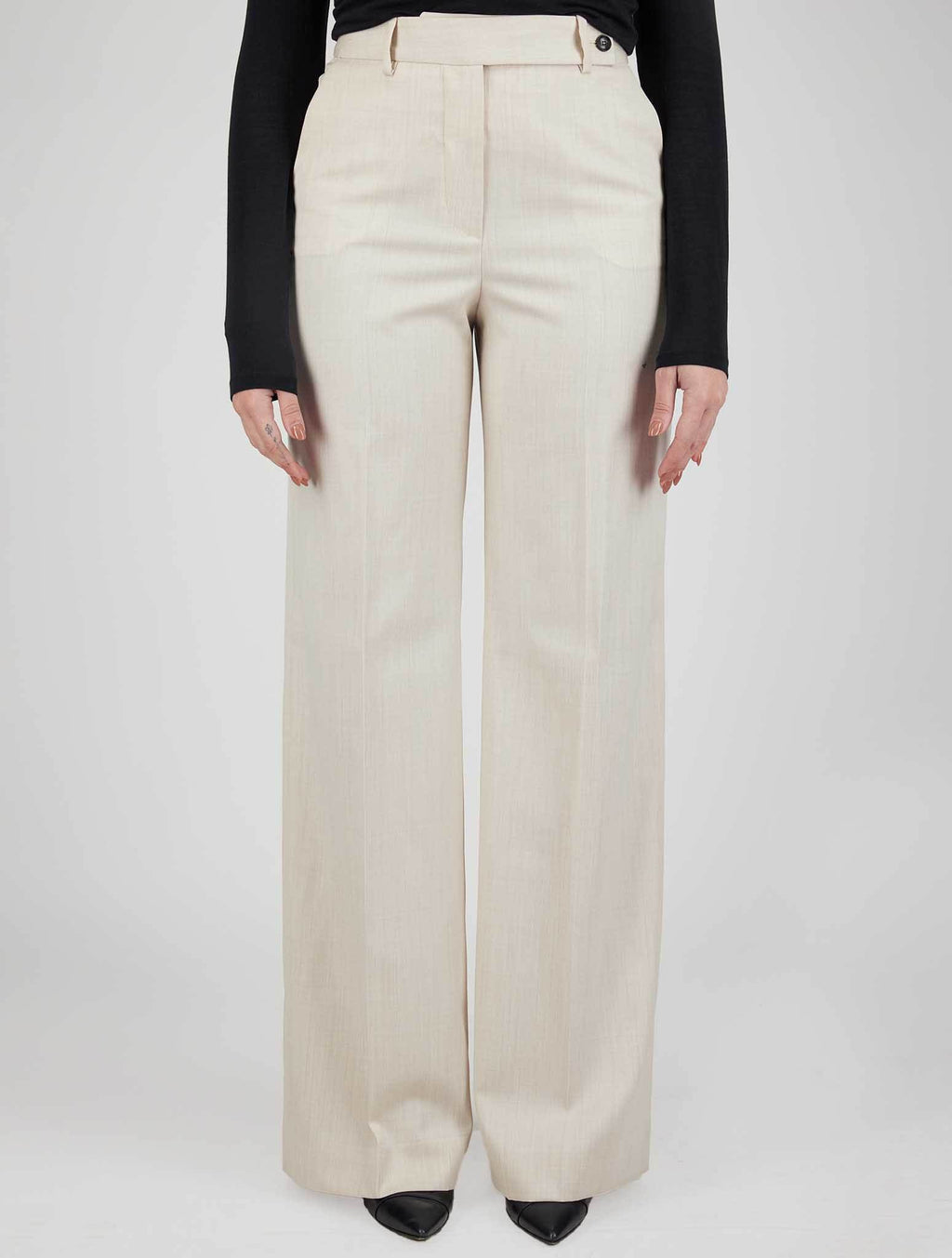 Kiton Beige Virgin Wool Pants
