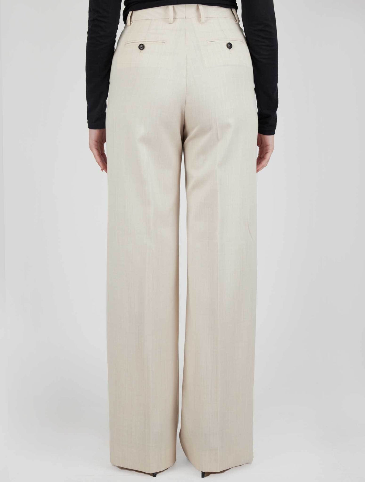 Kiton Beige Virgin Wool Pants