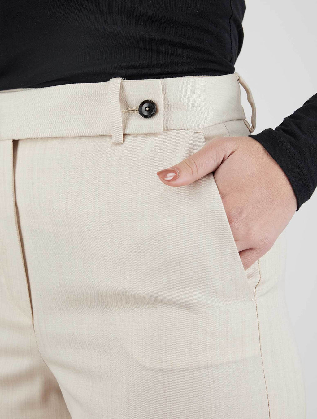 Kiton Beige Virgin Wool Pants