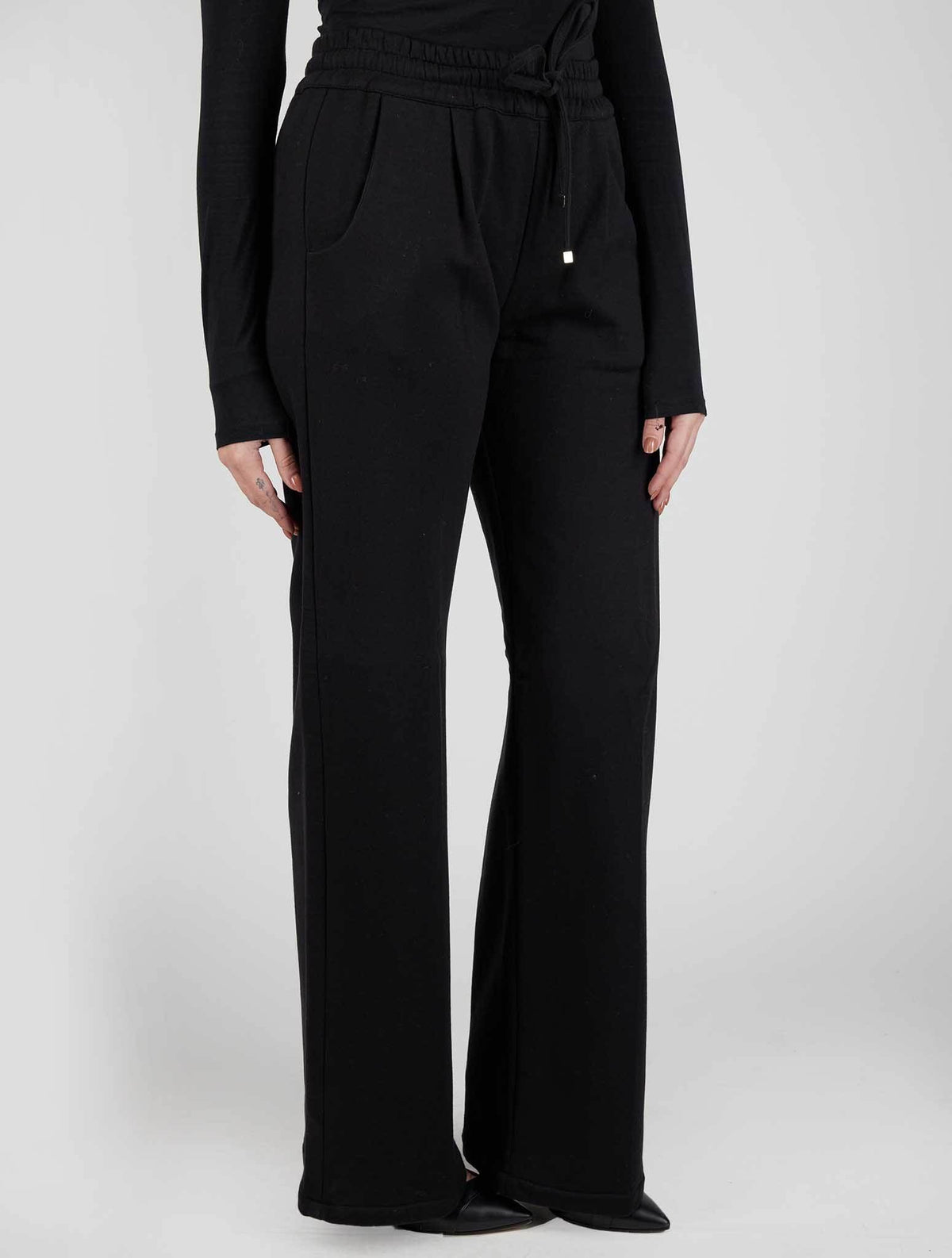 Kiton Kiton Black Cotton Cashmere Pants Black 001