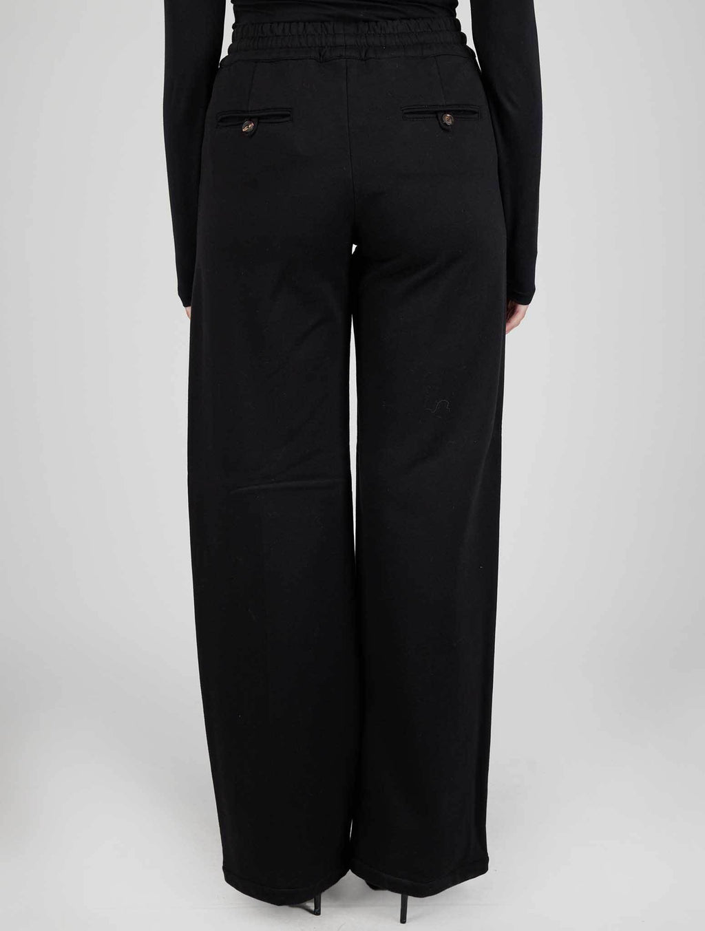 Kiton Black Cotton Cashmere Pants