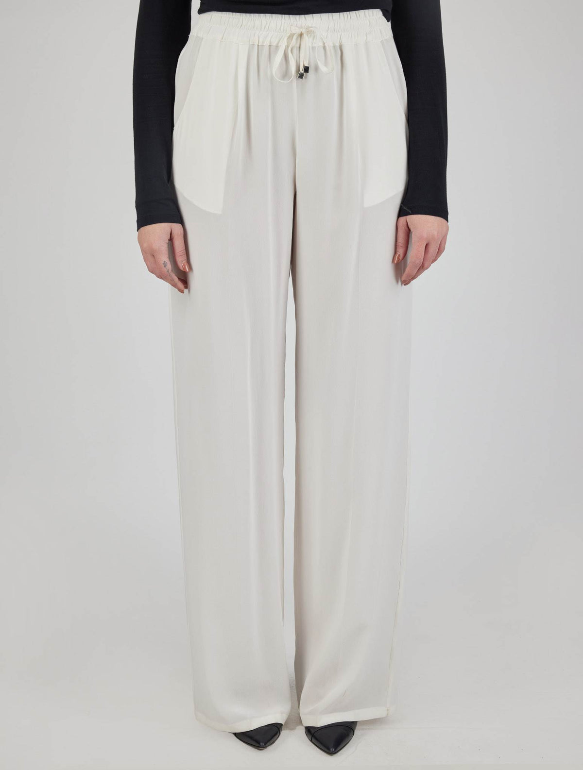 Kiton Kiton White Silk Pants White 000