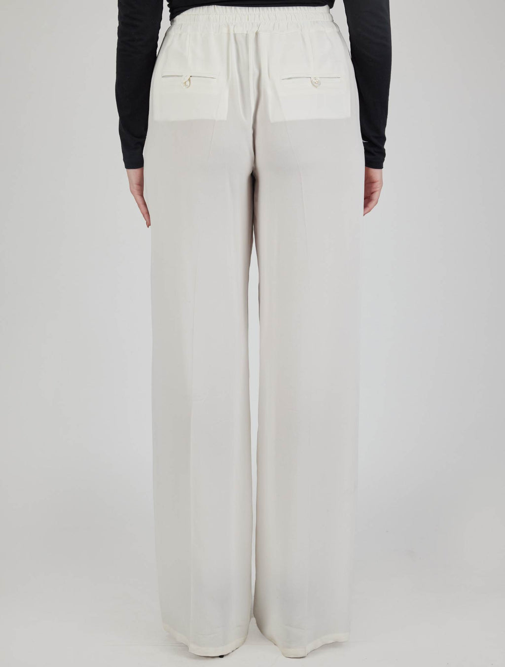 Kiton White Silk Pants