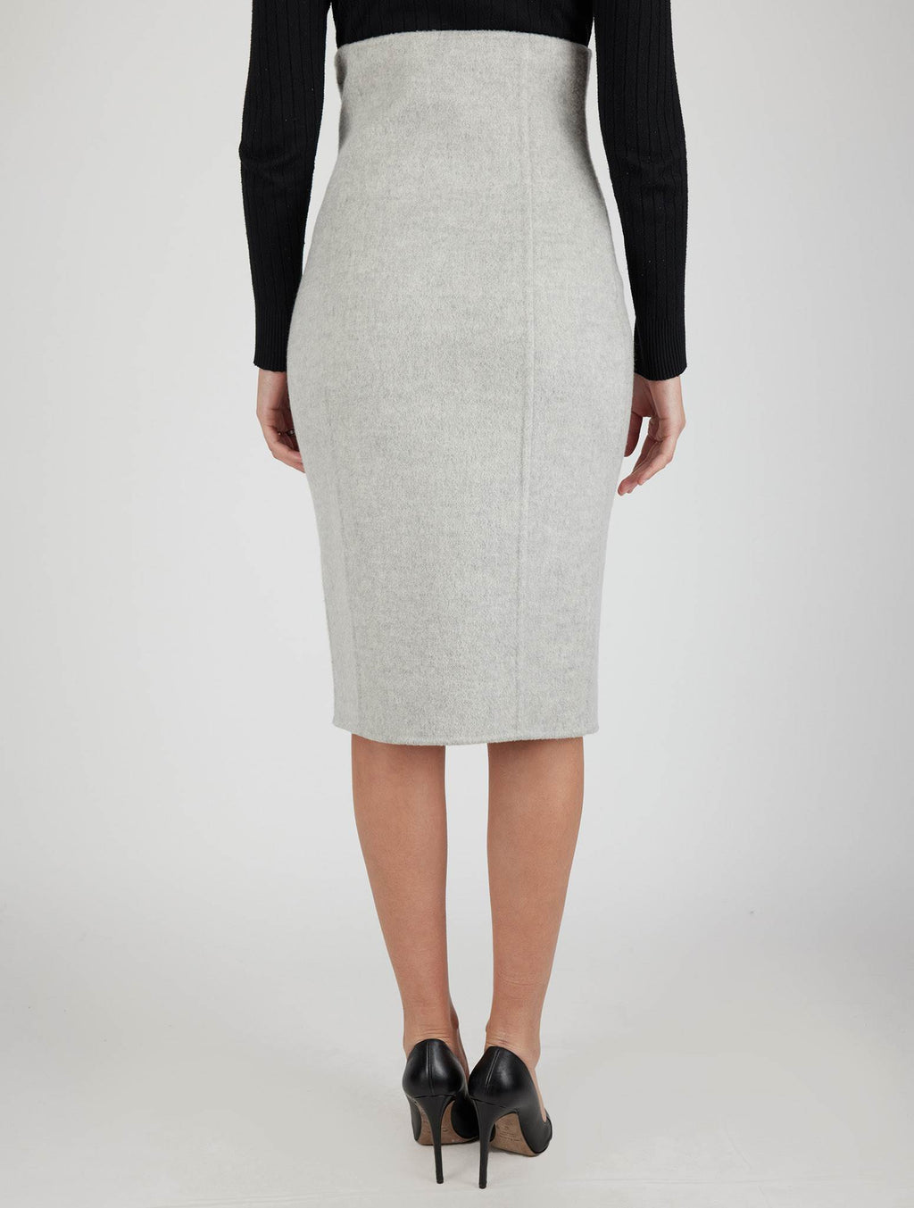 Kiton Gray Cashmere Skirt