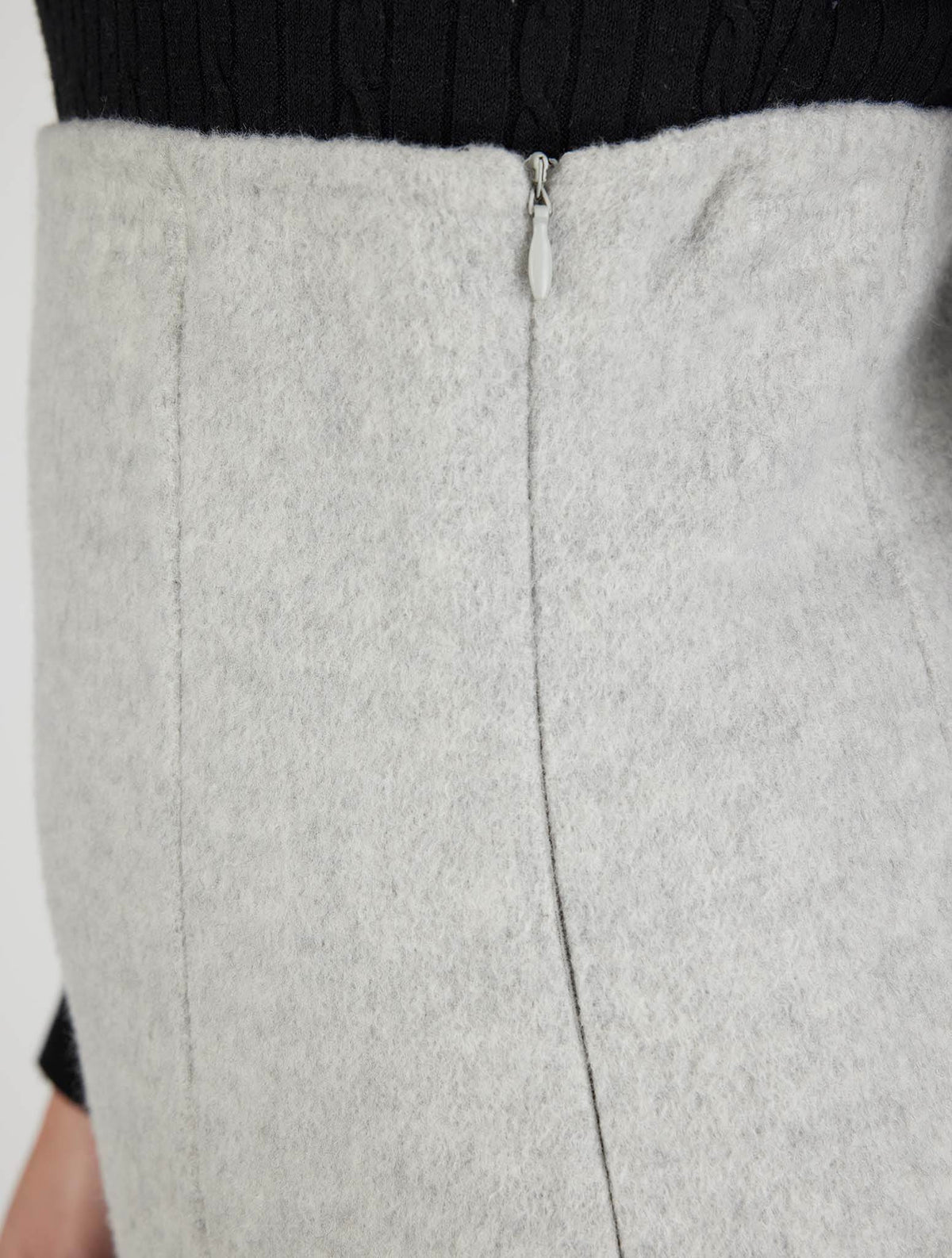 Kiton Gray Cashmere Skirt