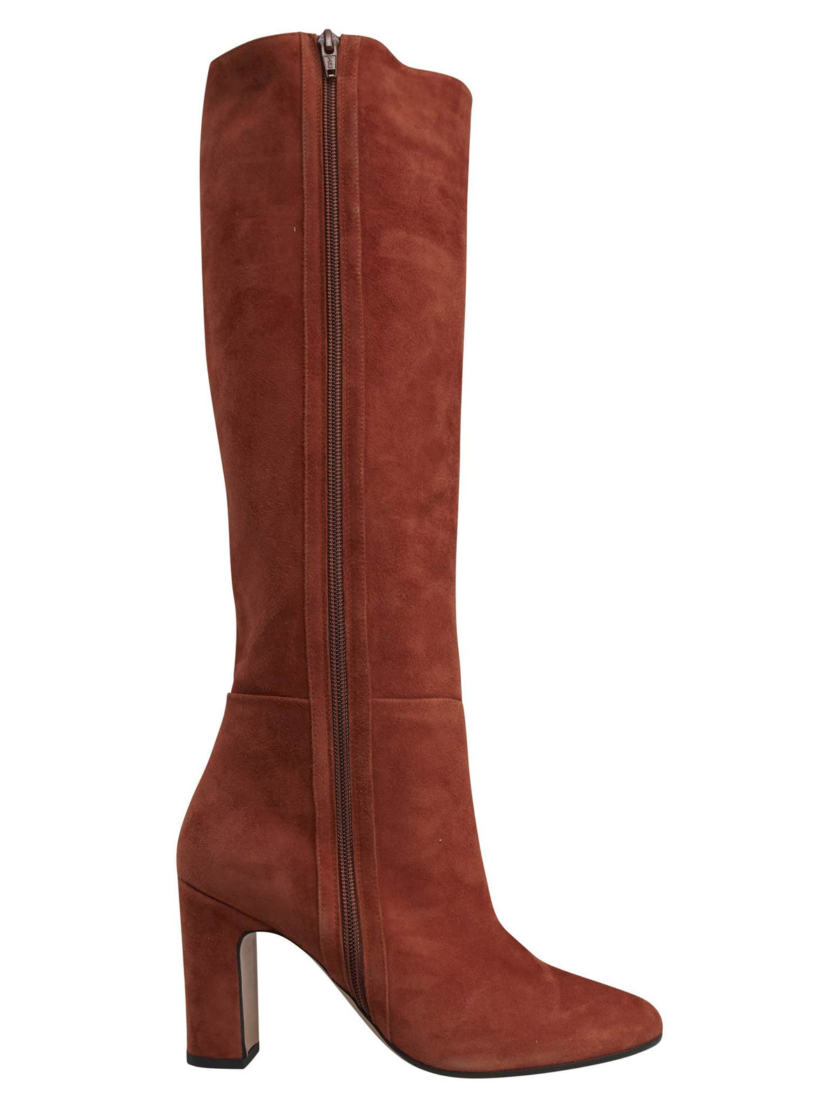 Kiton Orange Leather Suede Boots