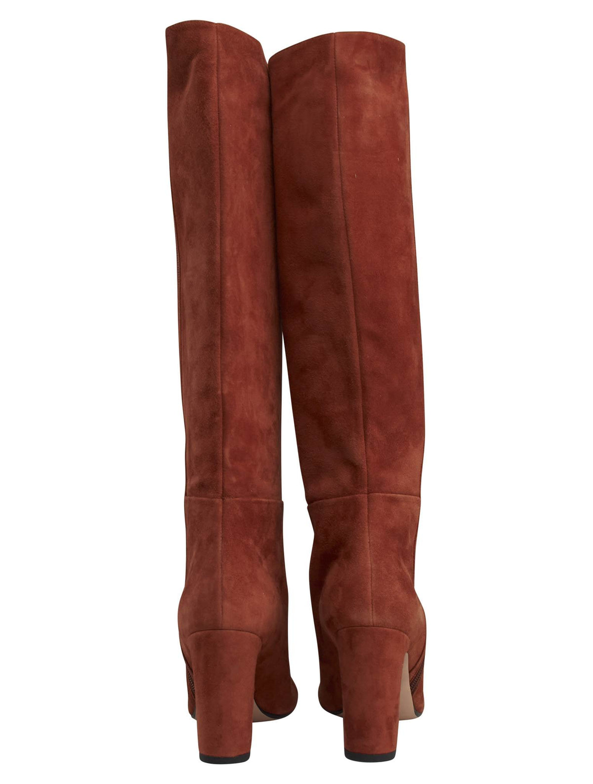 Kiton Orange Leather Suede Boots