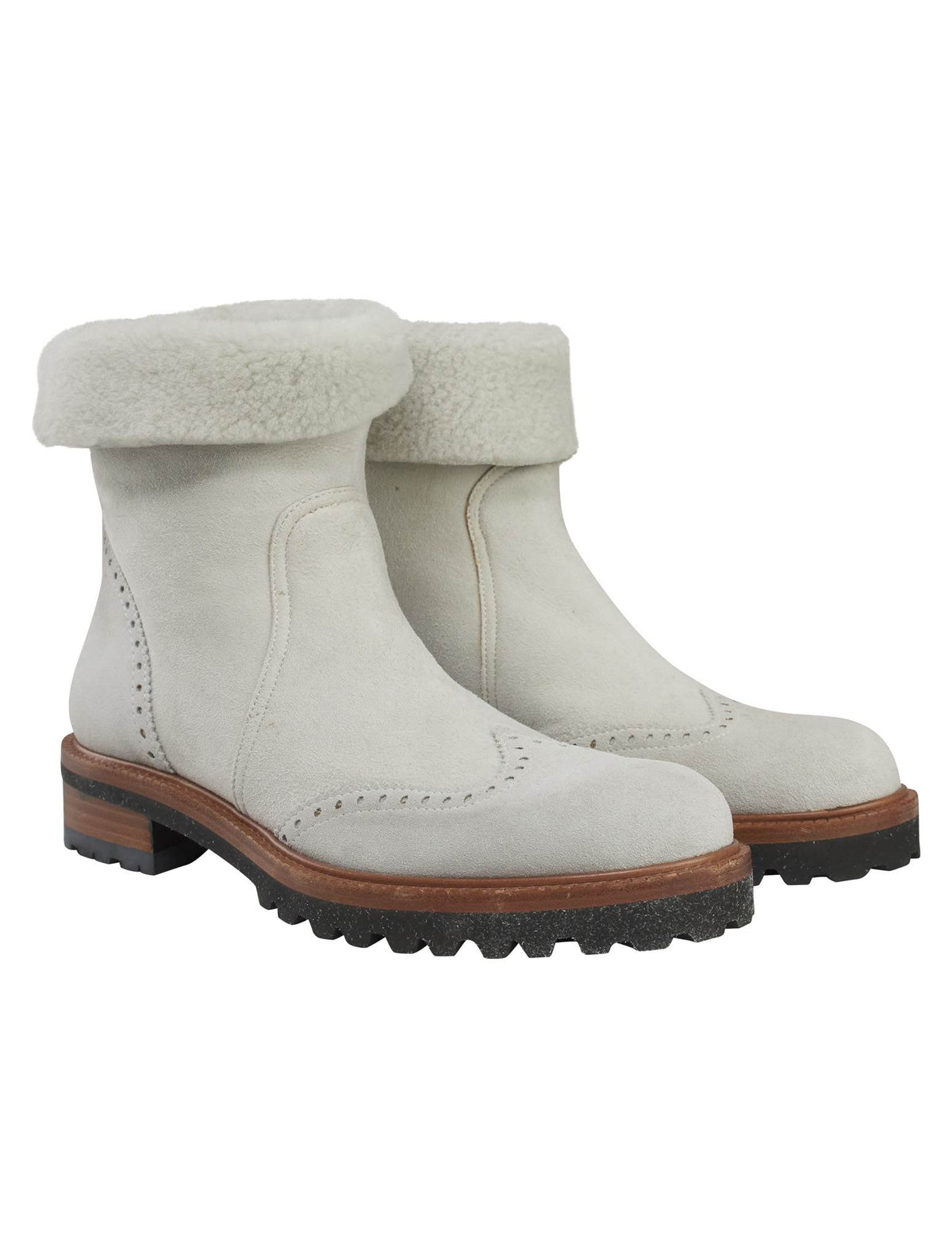 Kiton Gray Leather Suede Boots