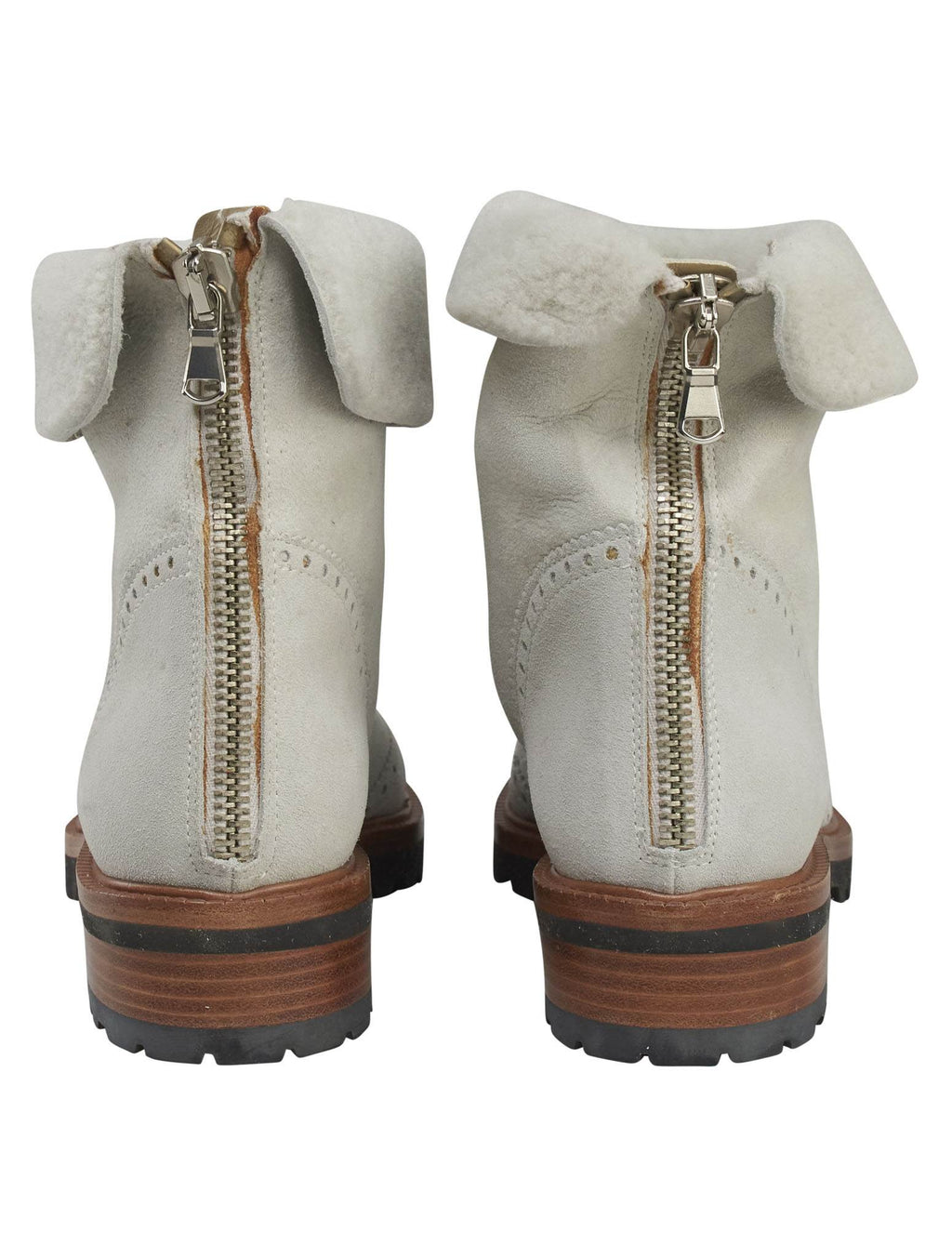 Kiton Gray Leather Suede Boots