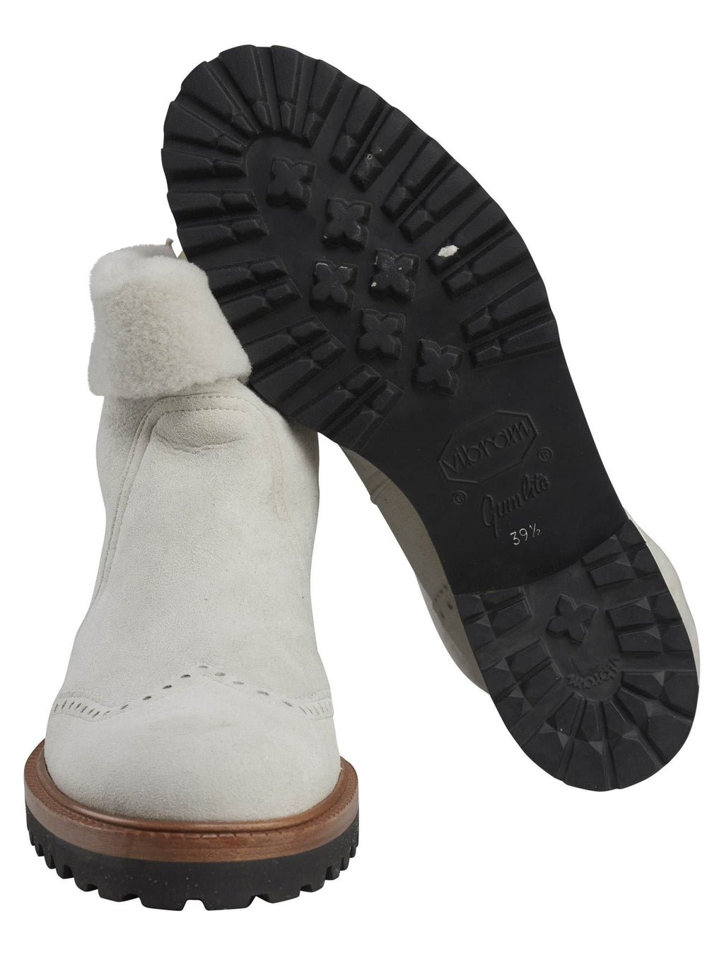 Kiton Gray Leather Suede Boots