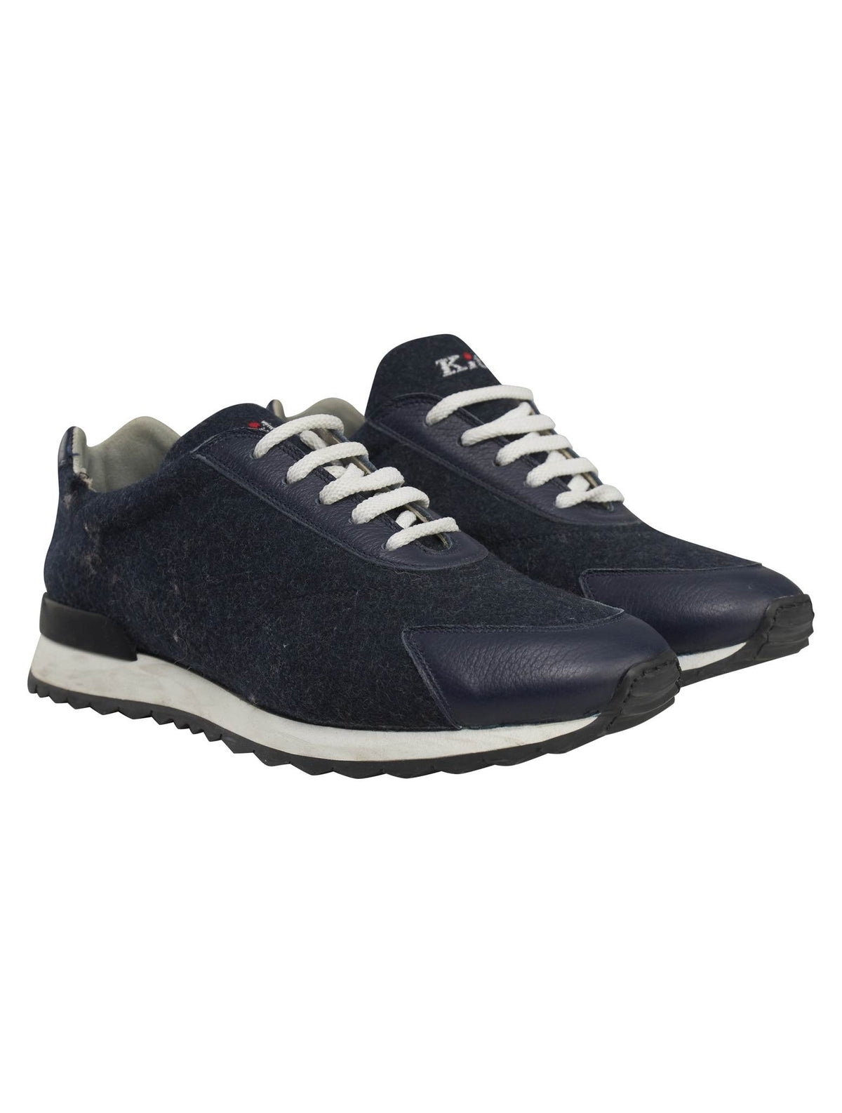 Kiton Blue Leather Sneakers