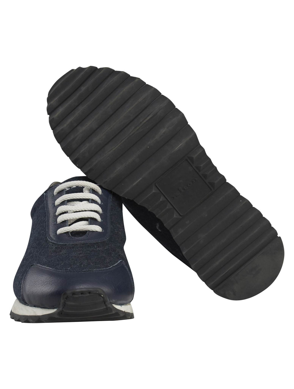 Kiton Blue Leather Sneakers
