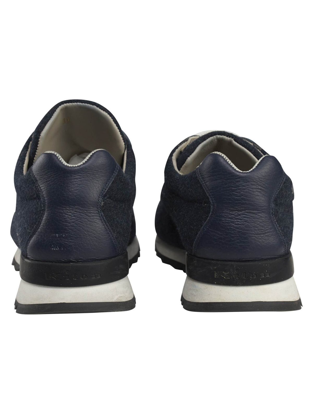 Kiton Blue Leather Sneakers