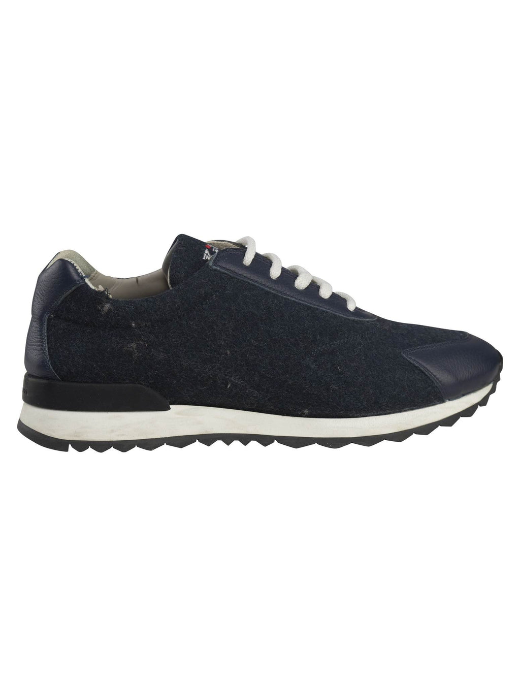 Kiton Blue Leather Sneakers