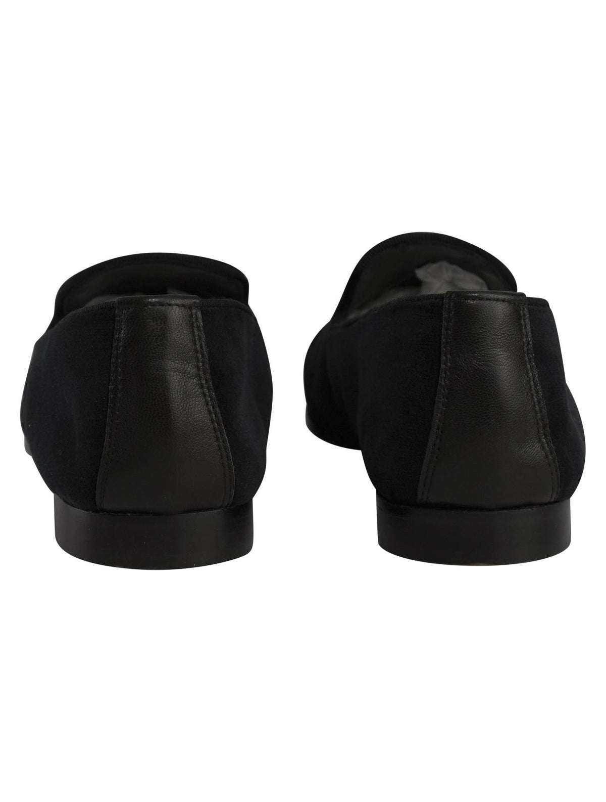 Kiton Black Leather Suede Loafers