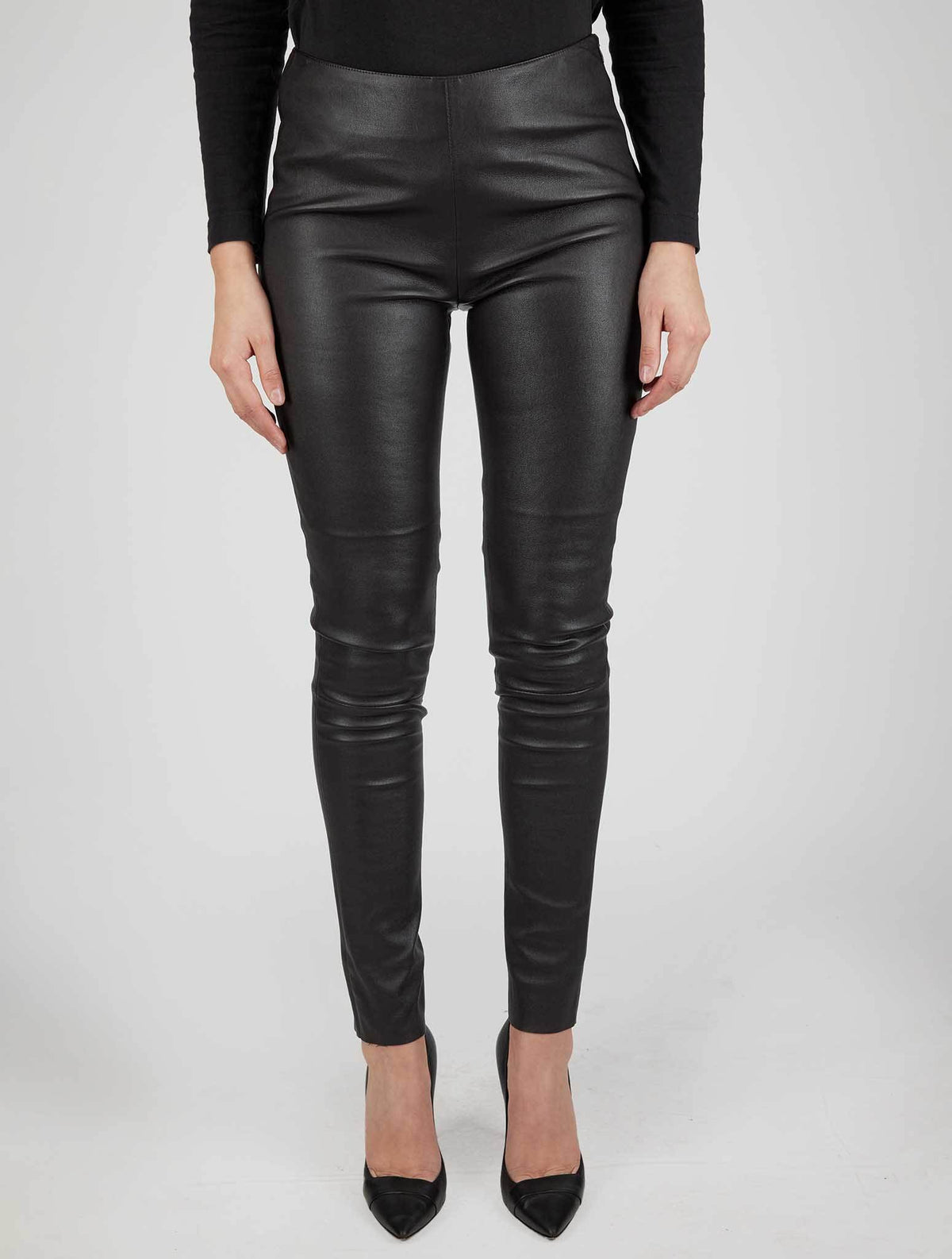 Kiton Brown Leather Pants