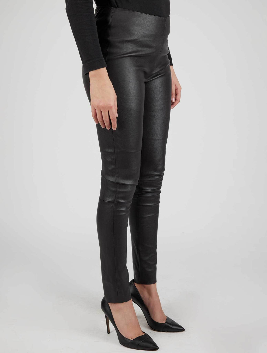 Kiton Kiton Brown Leather Pants Brown 001