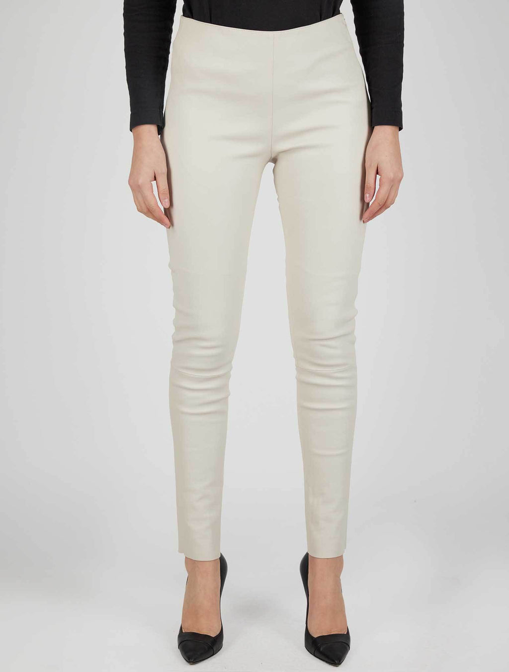 Kiton Beige Leather Pants