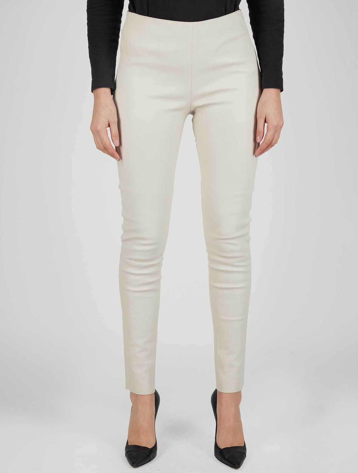 Kiton Beige Leather Pants