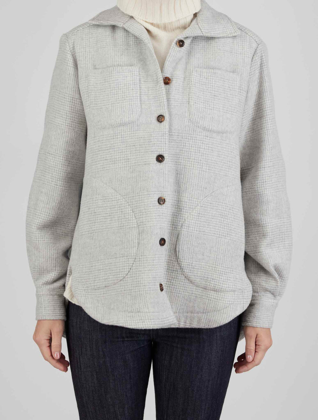Kiton Gray Wool Cashmere Blazer