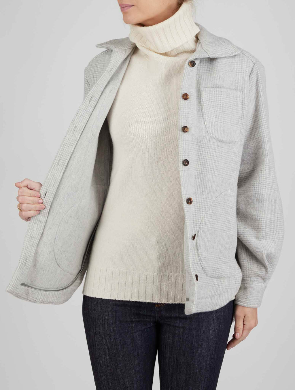 Kiton Gray Wool Cashmere Blazer
