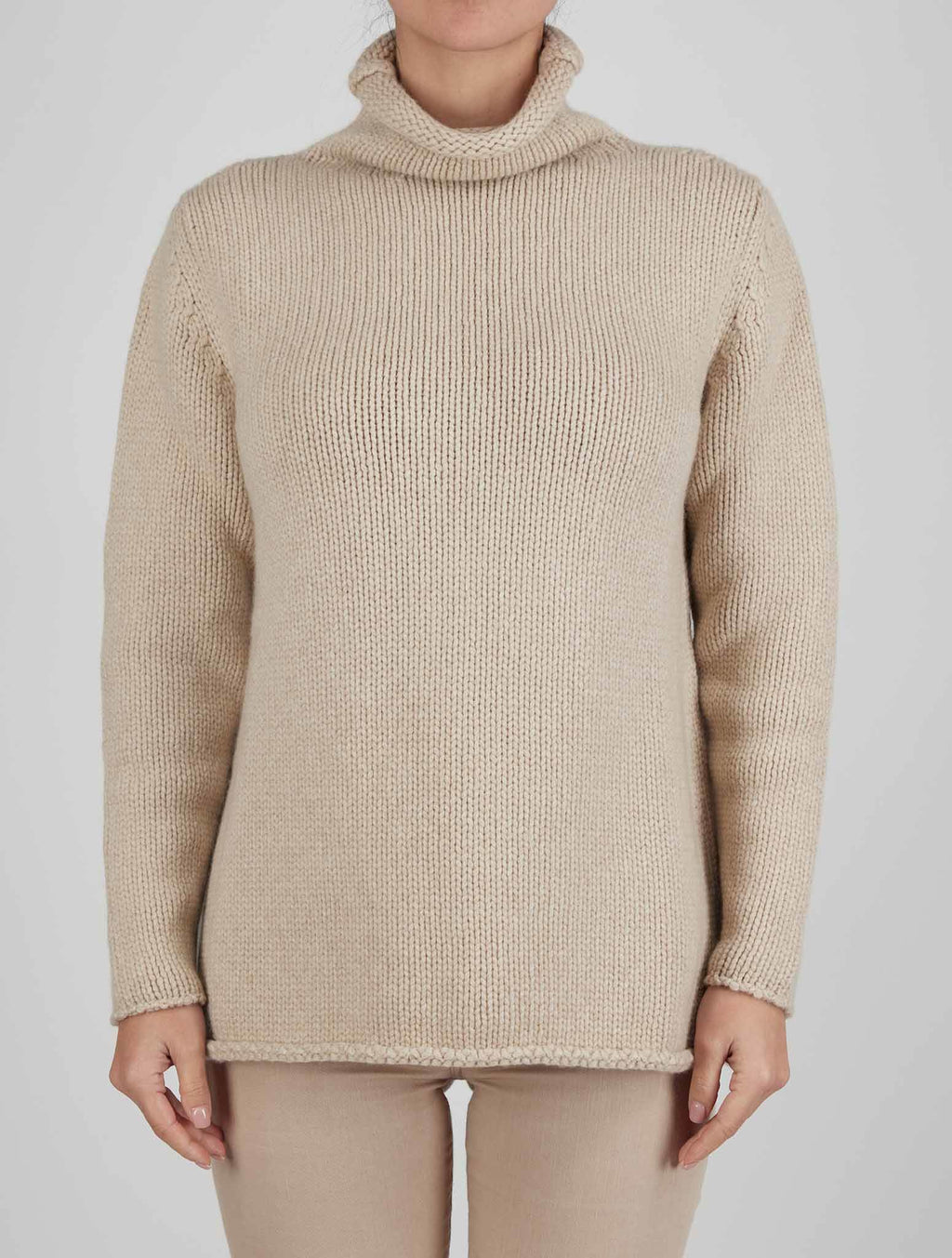 Kiton Kiton Beige Cashmere Sweater Turtleneck Beige 000