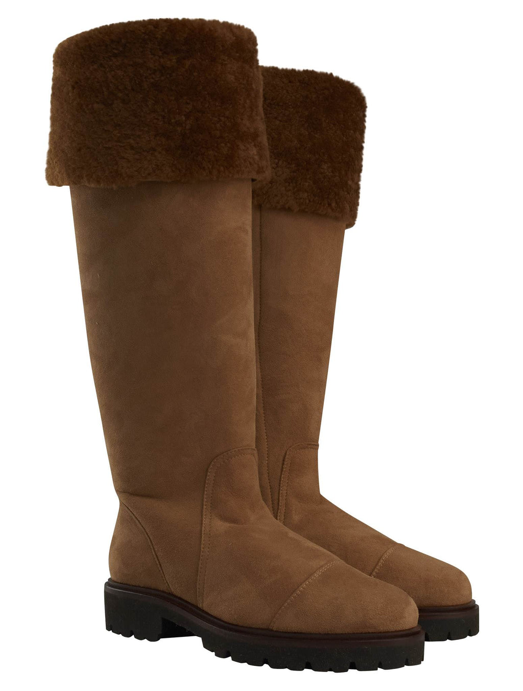 Kiton Kiton Beige Leather Suede Boots Beige 000